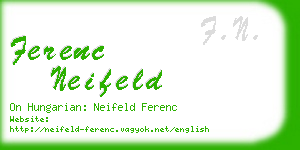 ferenc neifeld business card